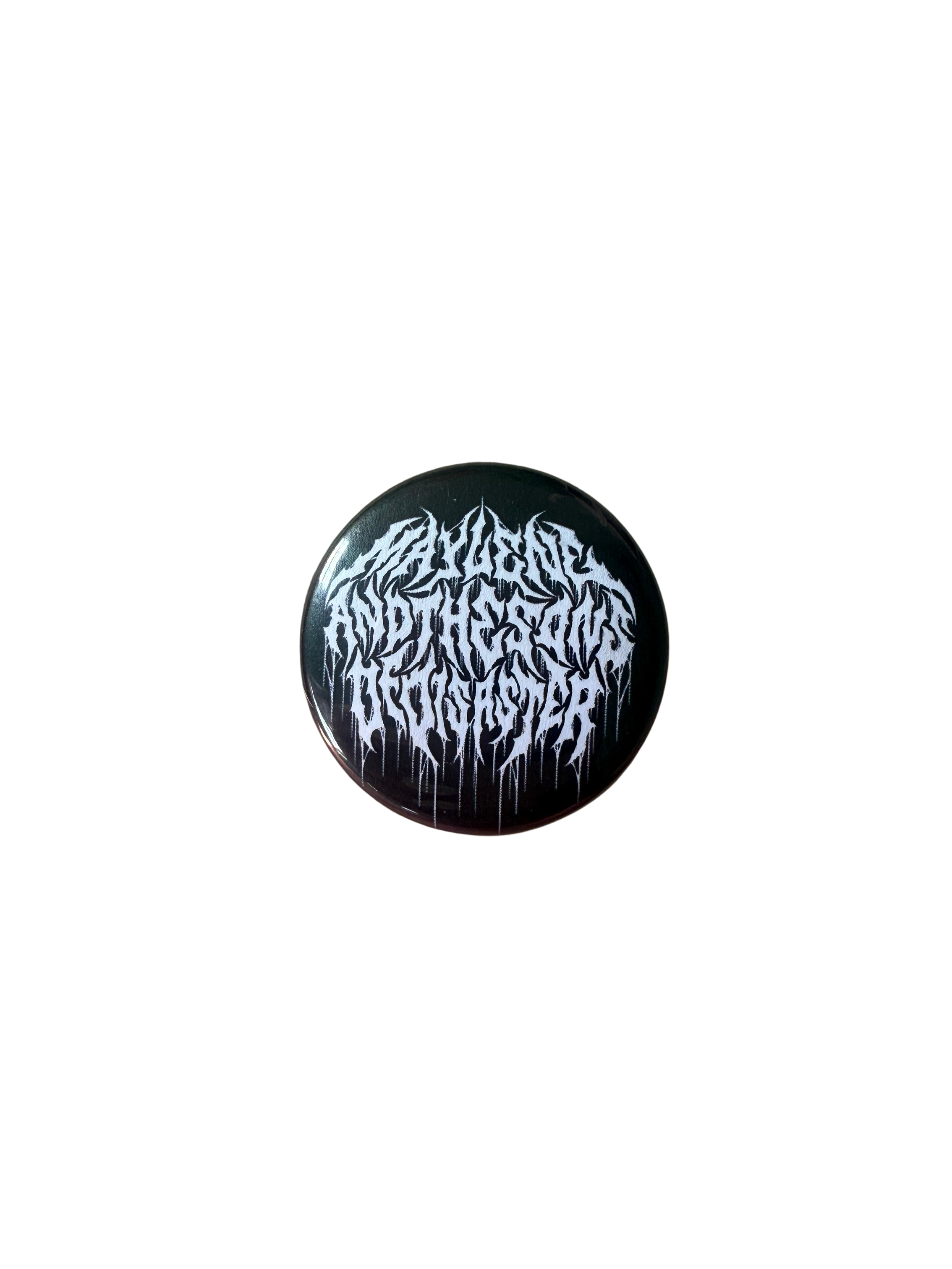 Black Metal Logo Button Pin