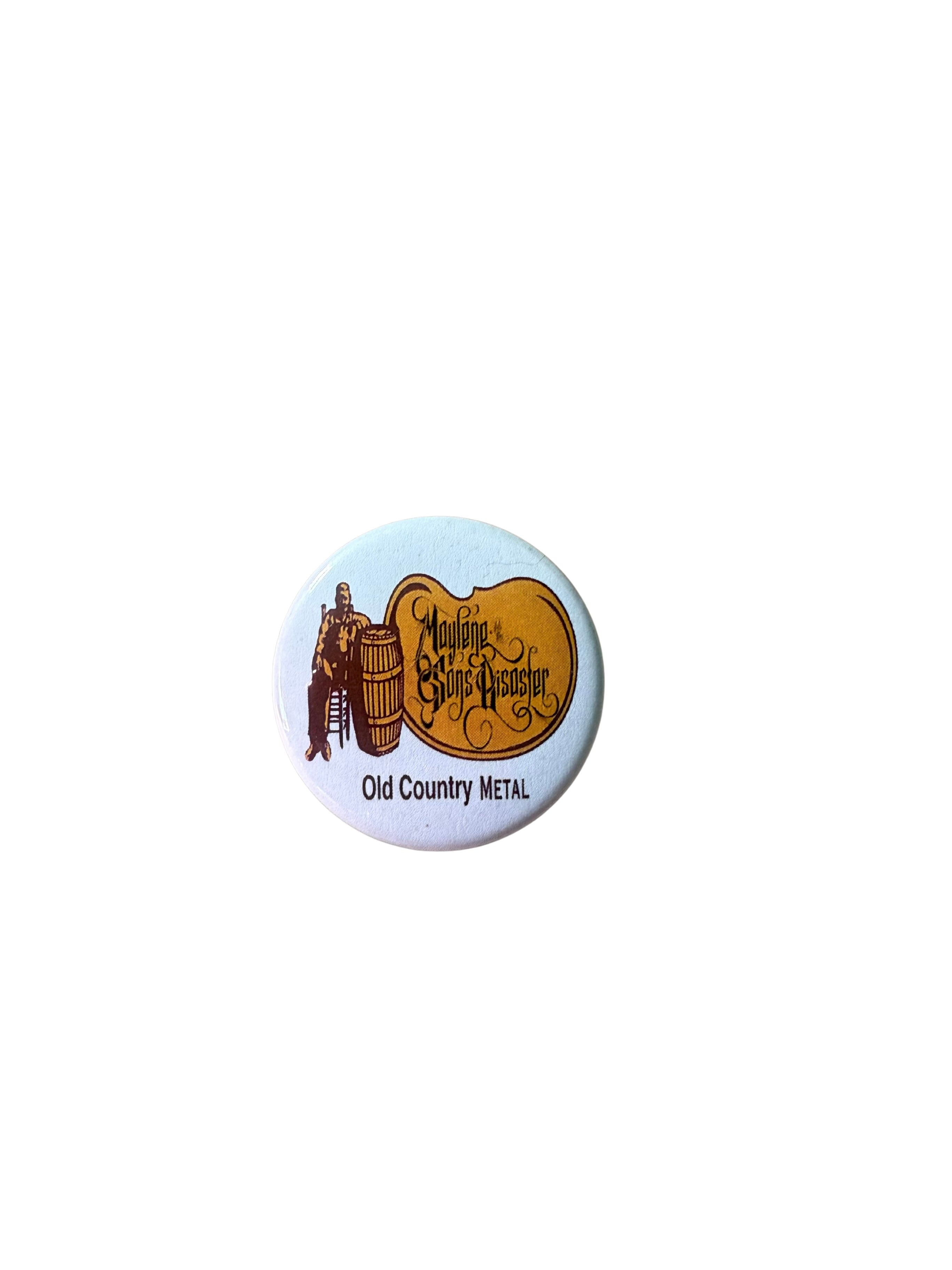 Old Country Metal Button Pin