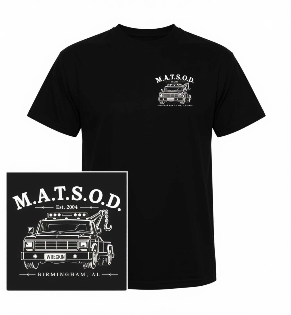 Black Tow Truck Tee