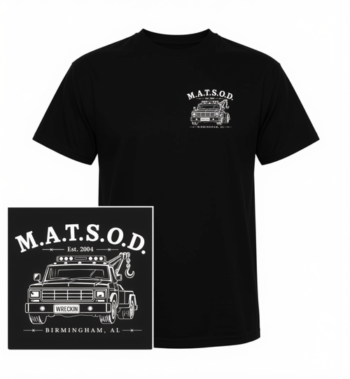 Black Tow Truck Tee